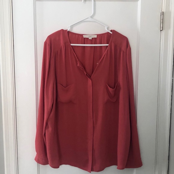 LOFT Tops - LOFT Pink Blouse